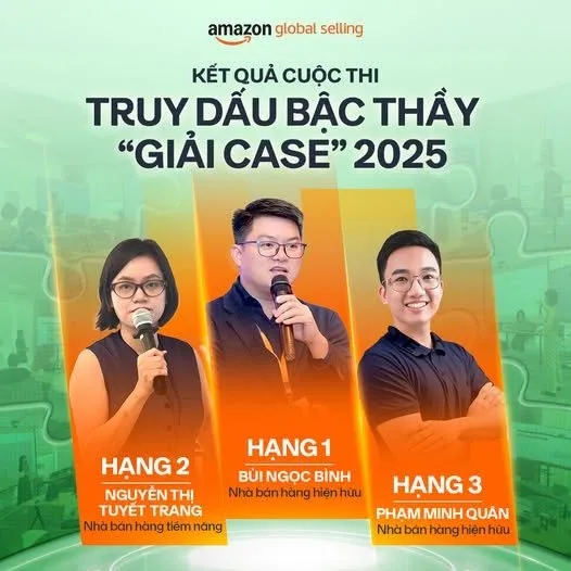Bùi Ngọc Bình đạt Hạng 1 cuộc thi Giải Case 2025 của Amazon Global Selling